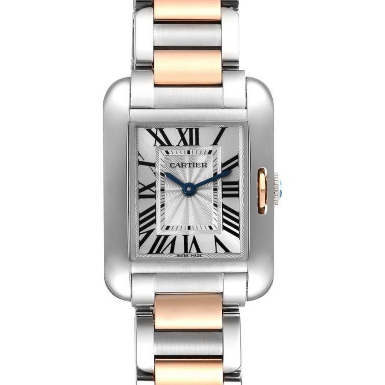 Cartier Tank Anglaise Small Steel Rose Gold Ladies Watch W5310019